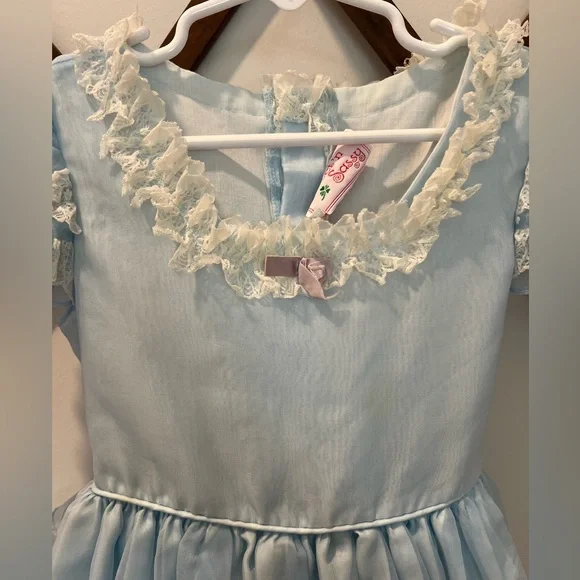 Vintage Dress Sweet N Sassy Light Blue little girl size 4